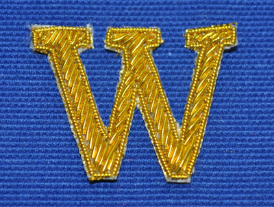 Embroidered Letter - 'W'